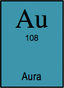 <b>Aura </b> <i>n. </i>A set of contiguous coloured outlines around an object only visible to those suffering from migraine, epilepsy, brain disorders or newage stupidity. Not to be confused with the glow around small children on a cold morning after they've been force fed <i>Ready Brek</i>.