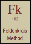 <b>Feldenkrais Method </b><i>n. </i>Working on the principle of the unity of body and mind the unconvincing 2 step process aims to expand and refine the use of the self through awareness.