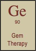 <b>Gem Therapy </b><i>n. </i>The placing of gems and crystals on the body corresponding to the chakras in order to construct an "Energy Grid" which will surround the client with a mystical healing energy. <br><br>I shit you not.