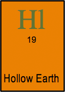 <b> Hollow Earth </b> <i> n. </i>The whimsical notion of the earth consisting of four concentric spheres that house a subterranean advanced civilization known as the Agartha who occasionally pop out of a hole in the North Pole in their UFO's for a quick shufti around.