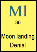 <b>Moon Landing Denial </b><i>n. </i>A conspiracy theory requiring the silencing of more than 400,000 people who worked on the Apollo missions and a plot far more complex and costly than actually going to the moon.