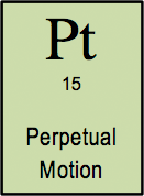 <b>Perpetual Motion </b><i>n. </i>Futile defiance of the laws of thermodynamics.