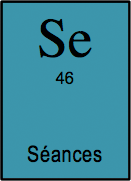 <b>Séances </b> <i> n. </i> Holding hands in the dark whilst a fop knocks things with a stick.