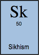 <b>Sikhism </b><i>n. </i>A nice idea about the God of different religions actually being the same bloke. Dreamt up by Guru Nanak 500 years ago when he got pissed off with the silly rituals of Hindus and Muslims, (presumably he got a bit peckish during the month of Ramadama-dingdong).